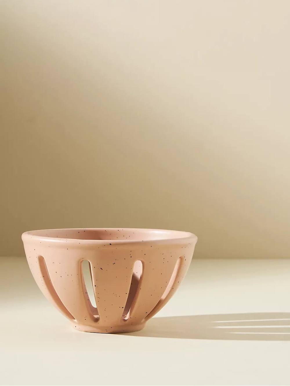 NWT Set of 2 Anthropologie Cottage Stoneware Berry Basket - Pink
